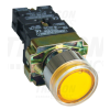 TRACON Tok. világító nyomógomb, fémalap, sárga, glim, izzó nélkül1×NO, 3A/400V AC, 230V, IP44