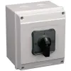 TRACON Tokozott választókapcsoló, 0-1-2 400V, 50Hz, 25A, 2×3P, 7,5kW, 48×48mm, 90°, IP65