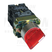 TRACON Tokozott világítókaros kapcsoló, piros,LED, kétáll., izzó n. 1×NC+1×NO, 3A/400V AC, IP44 villanyszerelés