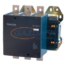 TRACON TR1E475 Nagyáramú kontaktor 660V, 50Hz, 475A, 250kW, 230V AC, 3×NO+1×NO villanyszerelés