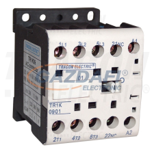 TRACON TR1K0908V7 Segédkontaktor 660V, 50Hz, 9A, 4kW, 400V AC, 2NO+2NC villanyszerelés