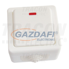 TRACON TR-PH07L Falon kívüli csengőnyomó, jelzőfénnyel 10AX/250VAC, IP54, (N101) villanyszerelés