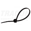 TRACON UV-álló fémnyelves kábelkötegelő, fekete360×4,8mm, D=3,5-102mm, PA6.6