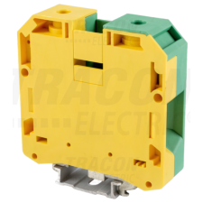 TRACON Védővezető ipari sorozatkapocs, csavaros, sínre, zöld/sárga16-50mm2, 150A villanyszerelés