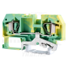 TRACON Védővezető ipari sorozatkapocs, rugós, sínre, zöld/sárga 800V 41A 0.2-6 mm2 2P