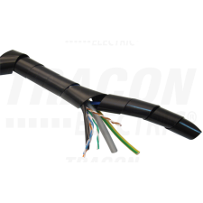TRACON Vezetékösszefogó szalagspirál, feketedmin-dmax=15-80mm, PE villanyszerelés
