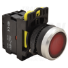 TRACON Világító nyomógomb, piros1×NC, 5A/230V AC-15, IP65, LED 230V AC/DC