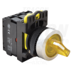 TRACON Világítókaros kapcsoló, sárga,LED, kétállású1×NO+1×NC, 5A/230V AC-15, IP65, LED 230V AC/DC