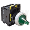 TRACON Világítókaros kapcsoló, zöld,LED, kétállású1×NO+1×NC, 5A/230V AC-15, IP65, LED 230V AC/DC