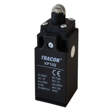 TRACON VP102 Helyzetkapcsoló, görgős 1×NO+1×NC, 6A/230V AC, IP65 villanyszerelés