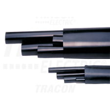 TRACON Zsugorcső készlet, darabolt, közepesfalú, 4 érhez, gyantás4×35mm2-4×120mm2, (4×30/8mm, l=200mm)+(1×75/22mm, L=1000mm) villanyszerelés