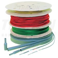 TRACON Zsugorcső, vékonyfalú, 2_1 zsugorodás, fehér, dobon19/9,5mm, POLIOLEFIN villanyszerelés