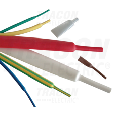 TRACON Zsugorcső, vékonyfalú, 2_1 zsugorodás, szürke2,4/1,2mm, POLIOLEFIN villanyszerelés