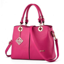 Tracy elegáns kézitáska válltáska lóhere alakú dísszel pink aa-001293 kézitáska és bőrönd