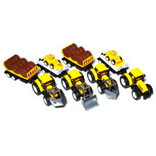 Traktor Engineering, sárga (22 cm) autópálya és játékautó