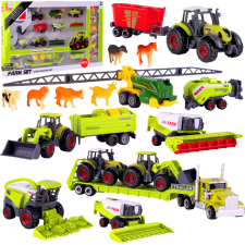 Traktor mezőgazdasági gépek 1:64, fém autópálya és játékautó
