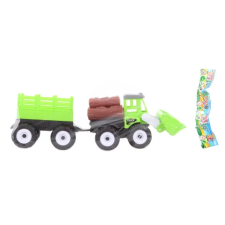  Traktor rakodóval és pótkocsival autópálya és játékautó