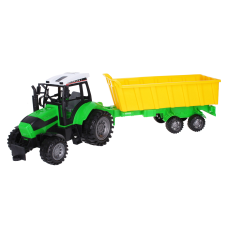 Traktor utánfutóval 53 cm autópálya és játékautó