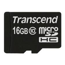 Transcend 16GB microSDHC Class 10 adapter nélkül memóriakártya