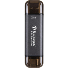 Transcend 2TB ESD310C USB 3.2 Gen 2 Type-A / Type-C Külső SSD - Fekete (TS2TESD310C) merevlemez