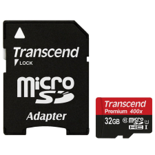  Transcend 32GB microSDHC Class10 UHS-I + adapterrel memóriakártya