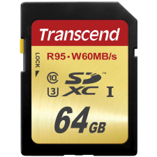 Transcend 64GB Class10 UHS-I U3 (95/60MB/s) SDXC memóriakártya memóriakártya