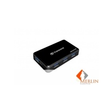 Transcend HUB3 USB3.0 HUB fekete (TS-HUB3K) hub és switch