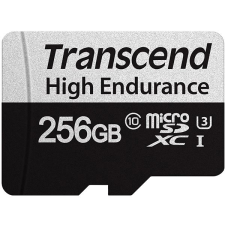 Transcend microSDXC 256GB 350V + SD adaptér memóriakártya
