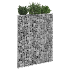 Trapéz alakú horganyzott acél gabion magaságyás 80x20x100 cm kerti tárolás