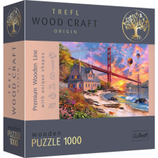 Trefl 1000 db-os Wood Craft Prémium Fa Puzzle - Golden Gate híd (20164) puzzle, kirakós