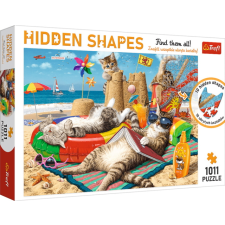 Trefl 1011 db-os Hidden Shapes puzzle - Macskák vakációja (10674) puzzle, kirakós