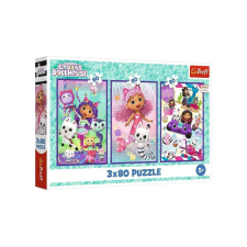 Trefl 3 x 80 db-os puzzle - Gabi babaháza - Színes kalandok (34882) puzzle, kirakós