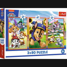 Trefl 3x80 darabos Puzzle - Mancs Őrjárat puzzle, kirakós