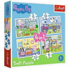Trefl 4 az 1-ben puzzle (12,15,20,24 db-os) - Peppa malac - Peppa emlékei (34359) puzzle, kirakós