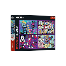 Trefl 4 x 250 db-os puzzle - Disney - Mickey Mouse kalandjai (13308) puzzle, kirakós