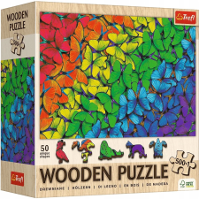 Trefl 501 db-os Wooden Puzzle - Szivárvány Pillangók (20217) (5900511202175) puzzle, kirakós