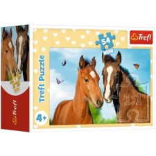 Trefl Állatos mini Puzzle 54 db-os Trefl Lovak puzzle, kirakós