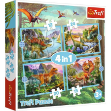 Trefl : Dinoszauruszok 4 az 1-ben puzzle puzzle, kirakós