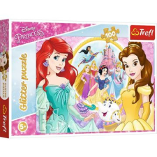 Trefl : disney hercegnők csillámos puzzle - 100 darabos puzzle, kirakós