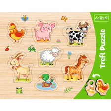 Trefl Falu állatai fahatású forma puzzle 7db-os puzzle, kirakós