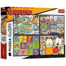 Trefl Garfield kalandjai 4x250db-os puzzle - Trefl puzzle, kirakós