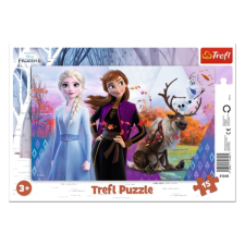 Trefl Jégvarázs 2: Anna és Elsa keretes puzzle 15db-os - Trefl puzzle, kirakós