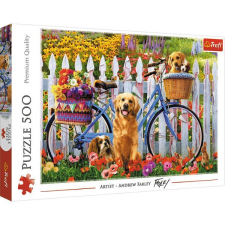 Trefl : Kerékpár és kutyusok puzzle - 500 darabos puzzle, kirakós