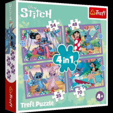 Trefl : Lilo&amp;Stitch 4 az 1-ben puzzle - 35, 48, 54, 70 darabos puzzle, kirakós