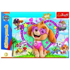 Trefl : Mancs őrjárat puzzle - 100 darabos, glitteres puzzle, kirakós