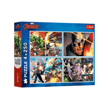 Trefl Marvel: Bosszúállók 4x250db-os puzzle - Trefl puzzle, kirakós