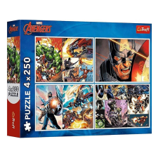 Trefl Marvel puzzle 4 x 250 db-os - Avengers Bosszúállók puzzle, kirakós
