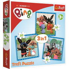 Trefl Puzzle 3in1 Bing Bunny, Szórakozás a barátokkal puzzle, kirakós