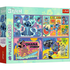 Trefl Puzzle Csodálatos Stitch 4x250 db-os 13311 (13311) puzzle, kirakós