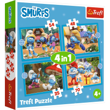 Trefl Puzzle Hupikék Törpikék Falu 4 az 1-ben puzzle, kirakós